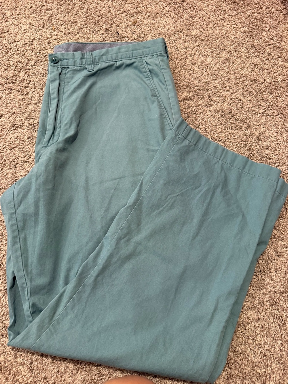 J Crew Men’s Lightweight Casual Straight-Leg Pants in Teal 36 x 34